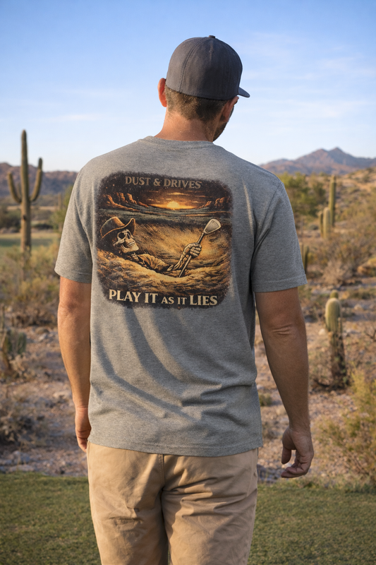 Play it as it Lies | White Text | Short Sleeve T-Shirt