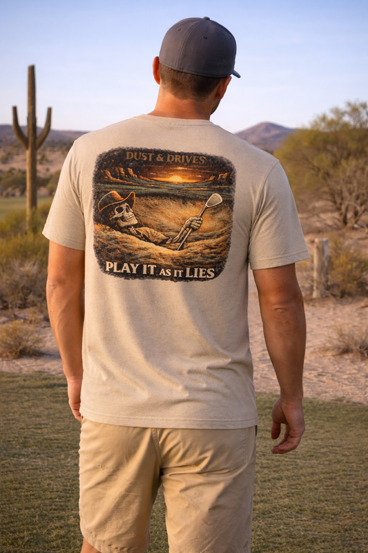 Play it as it Lies | Black Text | Short Sleeve T-Shirt