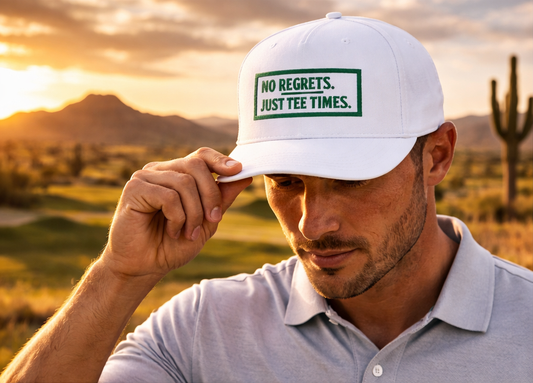 No Regrets | Green Text | 5 Panel Cap