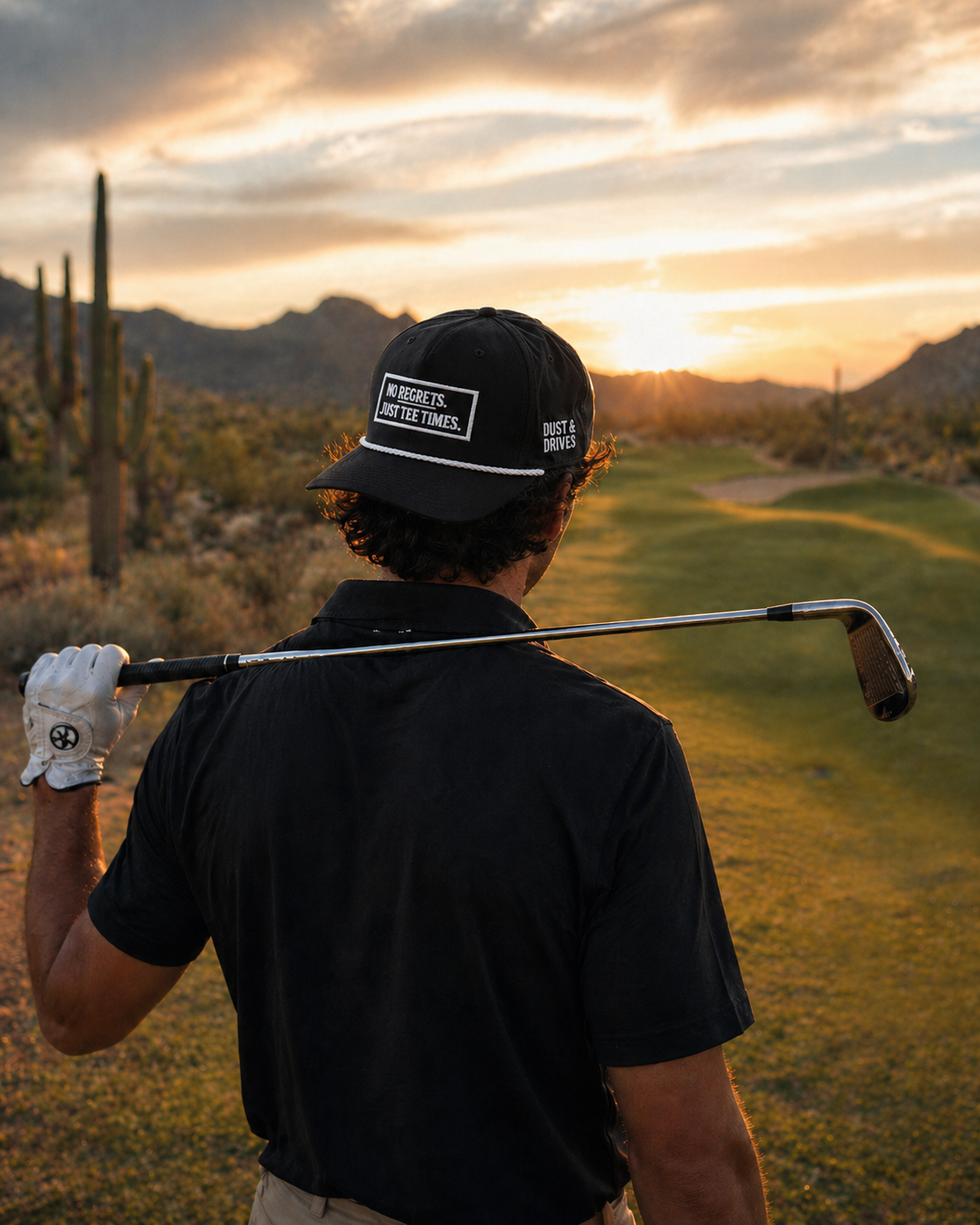 No Regrets | White Text | Classic Rope Cap