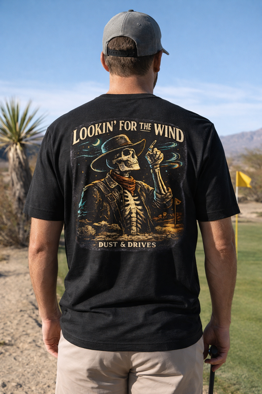 Lookin for the Wind | White Text | Short Sleeve T-Shirt