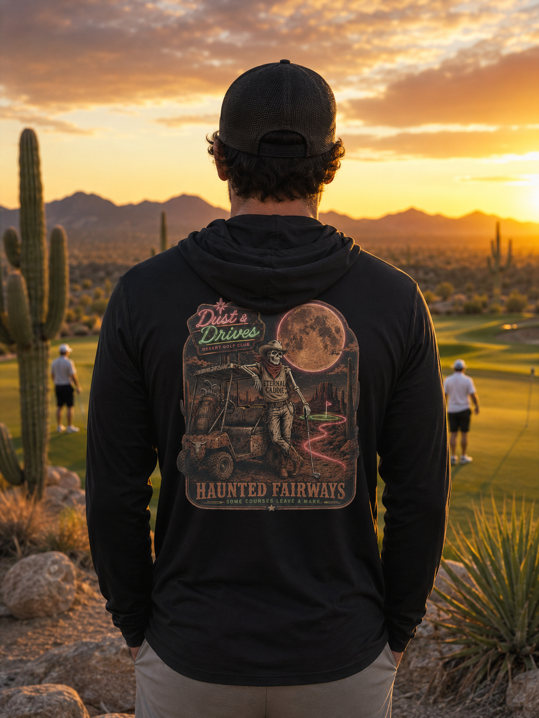 Haunted Fairways | Hooded Long-Sleeve Tee