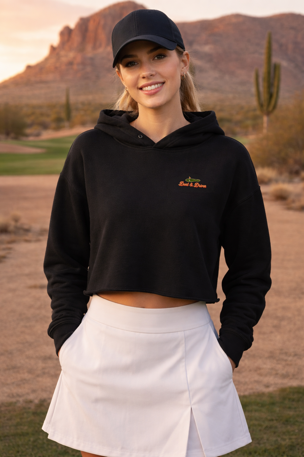 Women's Neon Drive-In | Crop Hoodie