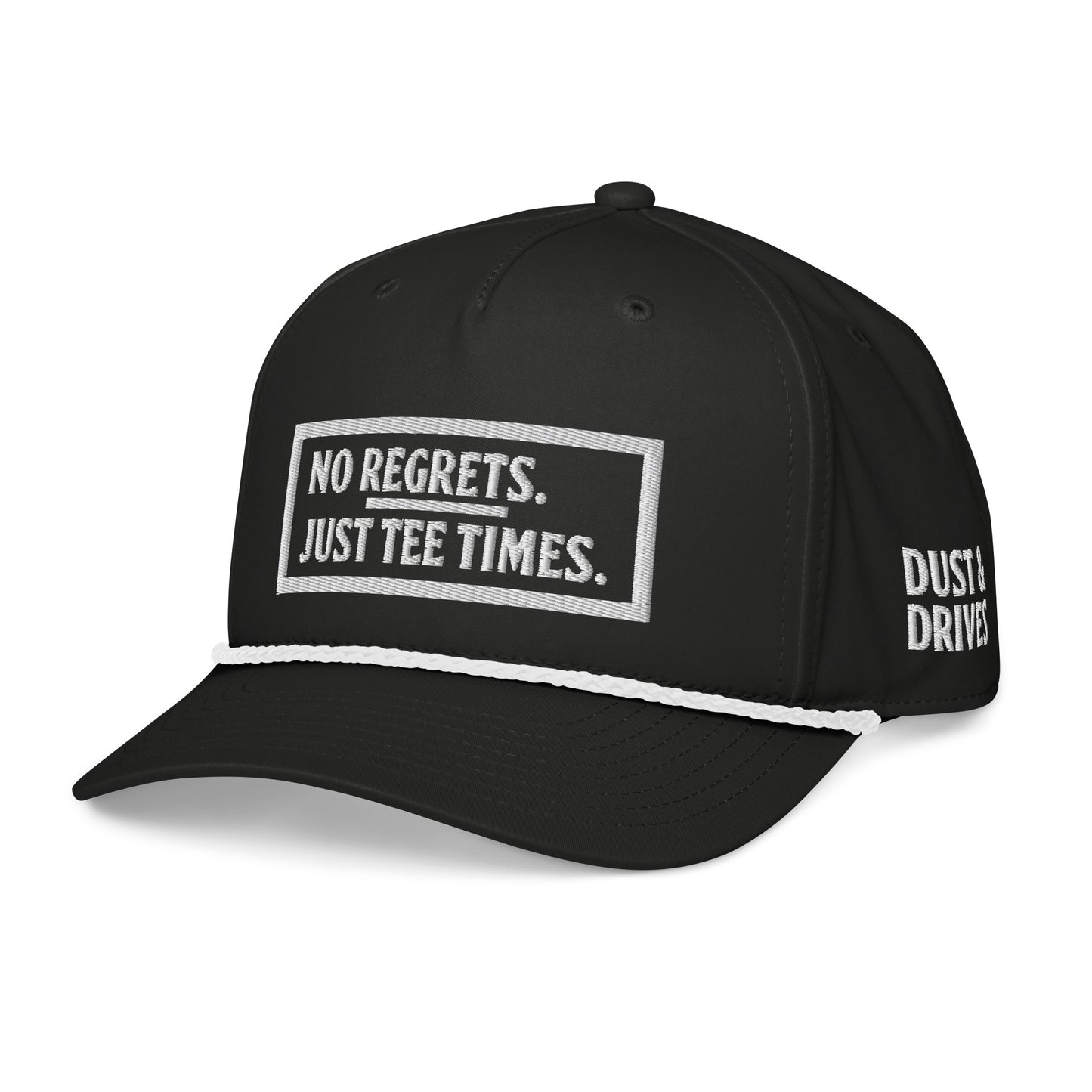 No Regrets | White Text | Classic Rope Cap